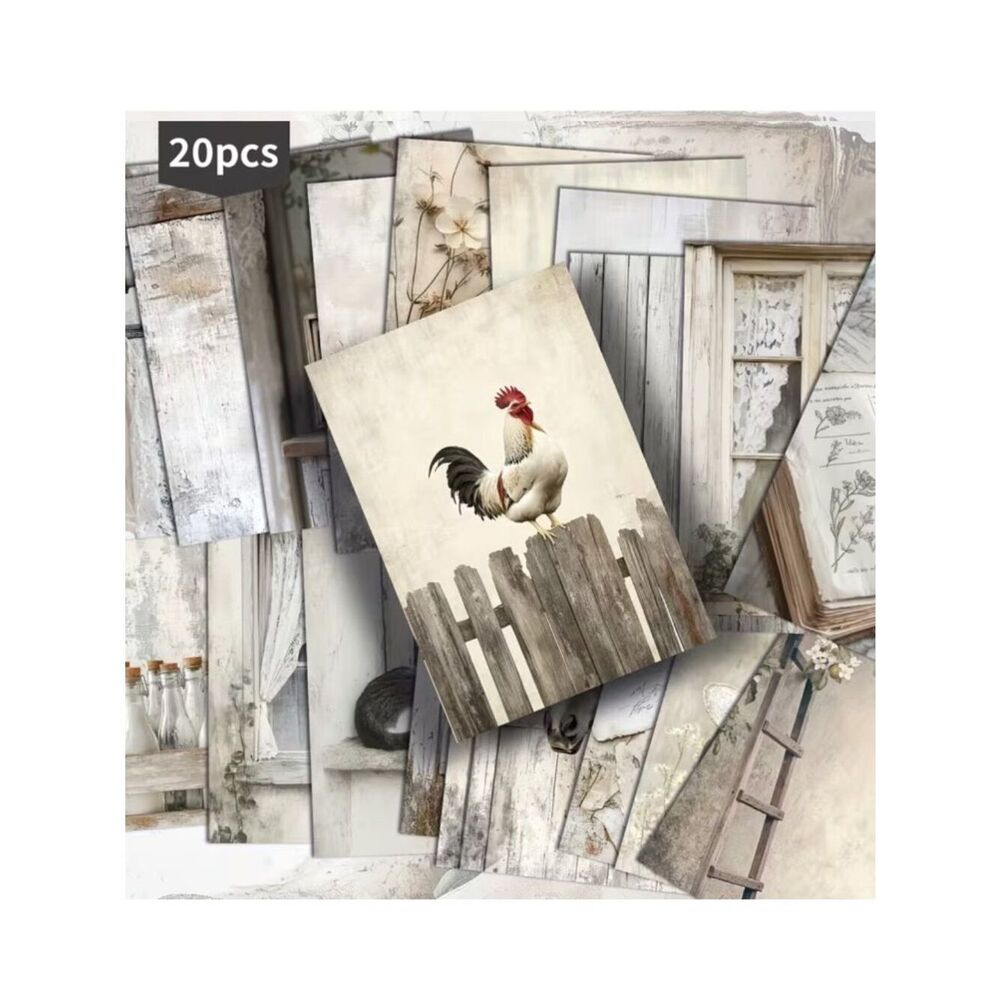 Paper Crafting Scrapbook Journals Postcards Vintage Farm Life Animals & Plants